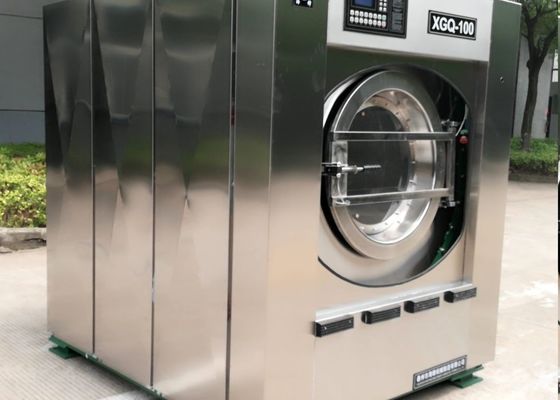 230lb 스틸 드럼 산업적 세탁물 세탁기 7.5KW
